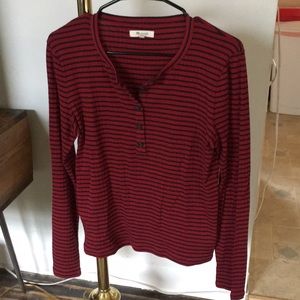 Madewell striped Henley tee